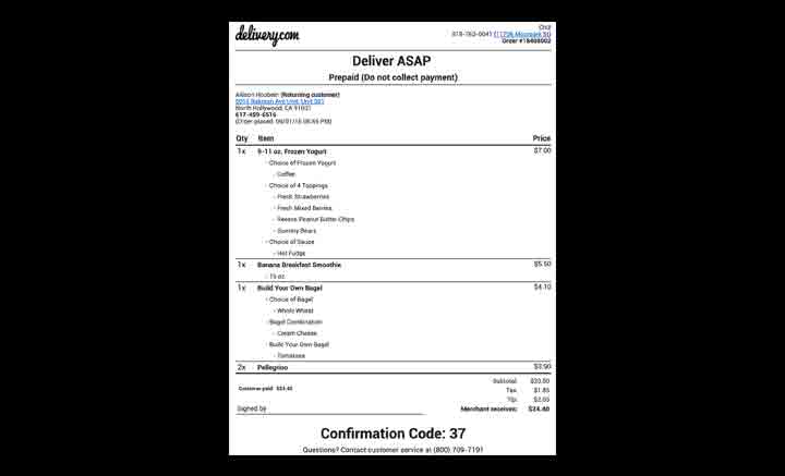 Integrate Delivery.com with Tookan